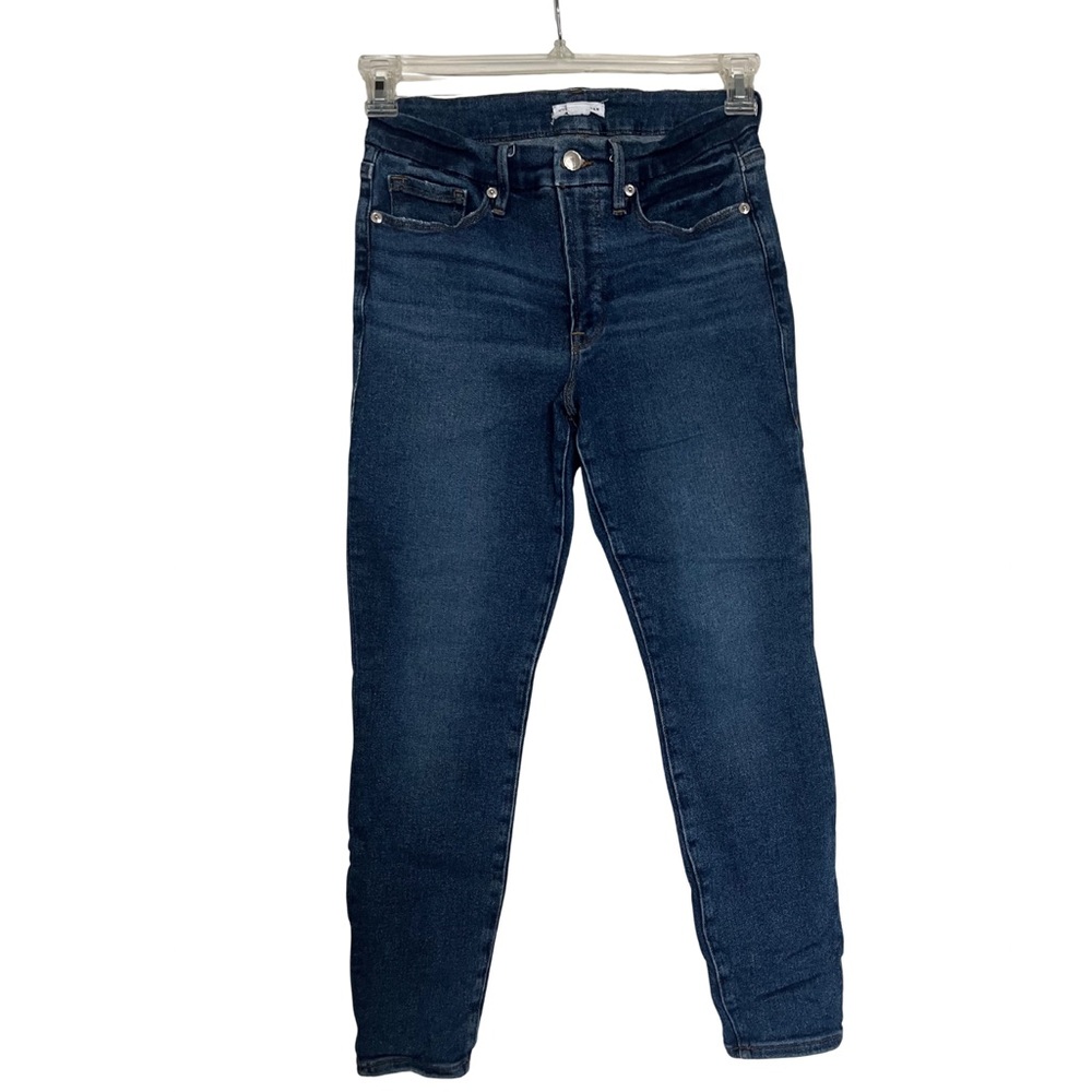 Good American Good Legs Dark Blue Skinny Jeans - Picture 3 of 6